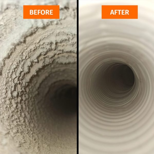 Ducting - before and after cleaning